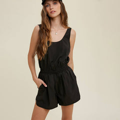 going out outfits 2024 Autumn New Black Suspender Shorts One-Piece Pajamas Casual Pocket Cool Women's Homewear