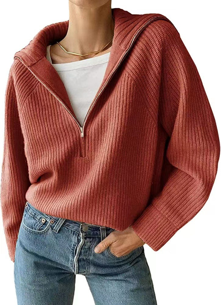 casual dinner outfit fall Style Knitted Top Short Coat Women's Personalized Fashion Trendy Sweater