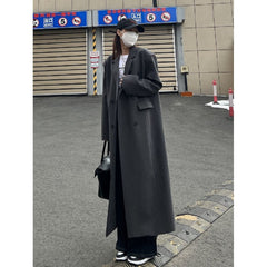 birkenstock clogs outfit fall High-Grade Suit Jacket Women's Long Thickened 2024 Spring and Autumn Slimming New Goddess Style Elegant Suit Chi