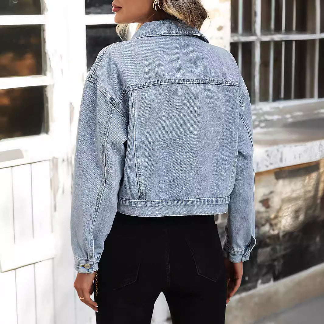 date night outfit Women's Ins Fashion Casual Loose Denim Coat