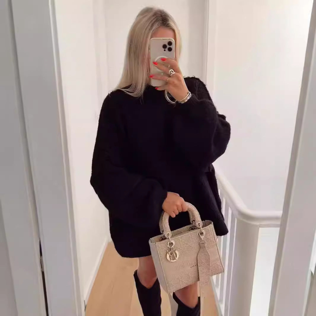 fall outfits women Women's 2024 Spring and Autumn New Elegant round Neck Simple Fashion Style Thin Sweater