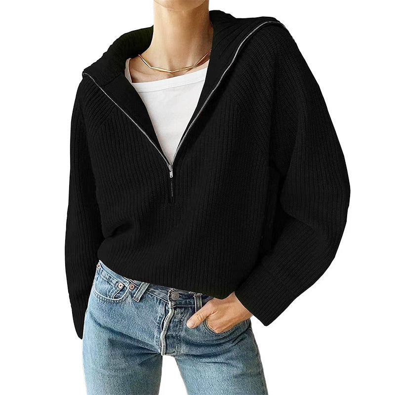 casual dinner outfit fall Style Knitted Top Short Coat Women's Personalized Fashion Trendy Sweater