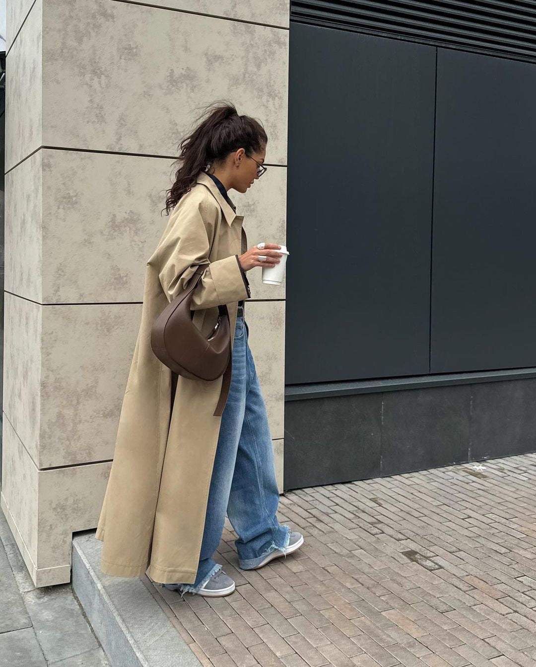 birkenstock clogs outfit fall 2024 Spring and Autumn New Khaki Trench Coat Women's Mid-Length over-the-Knee Single-Breasted British Style Elegant Ins Coat