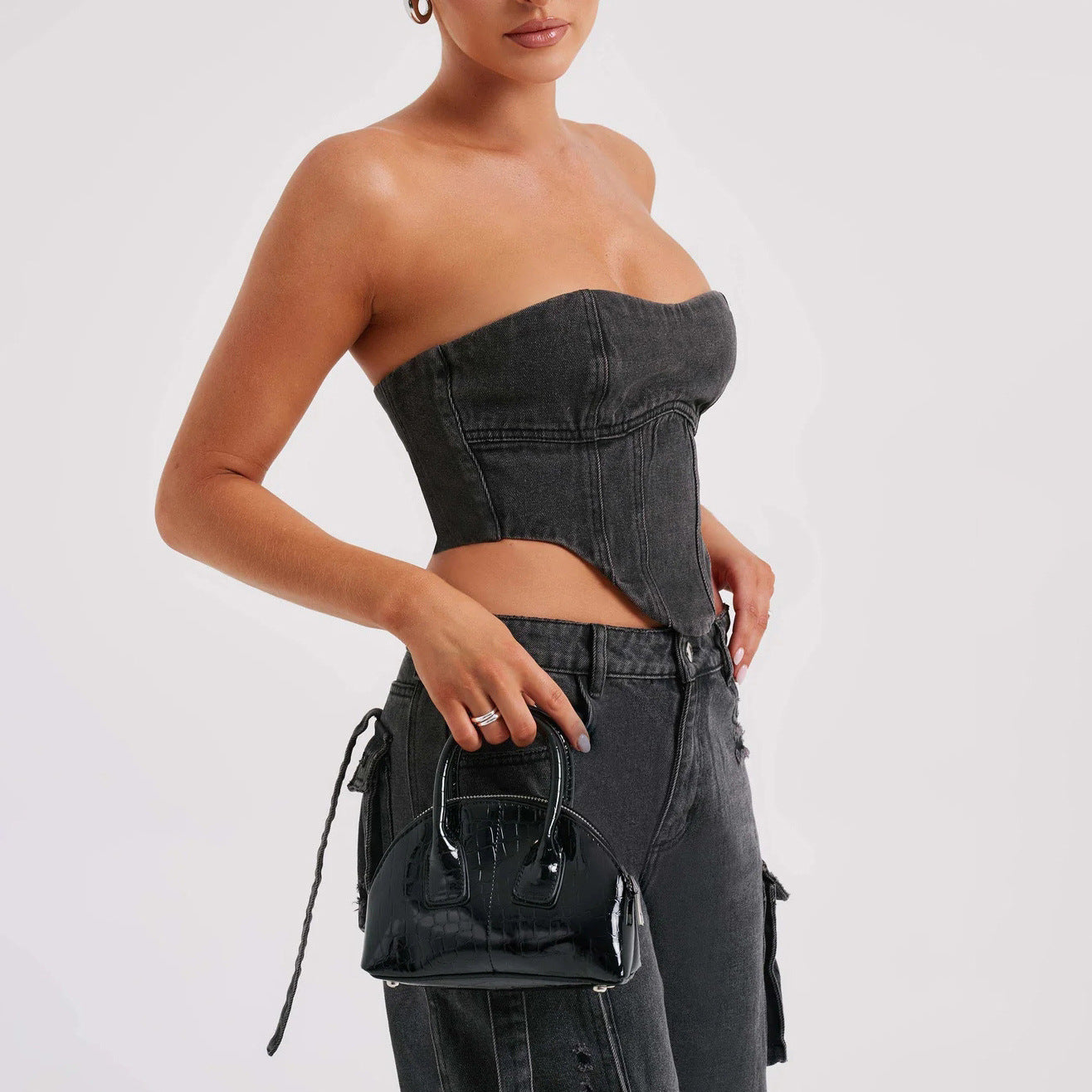 outfit ideas for school American-Style Low Waist Three-Dimensional Pocket Stitching Jeans Women's Autumn 2024 New Loose Draping Slimming Trousers