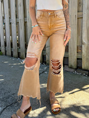 fall trends 2024 outfits High Quality Women's Ripped Jeans Women's Straight Loose Jeans