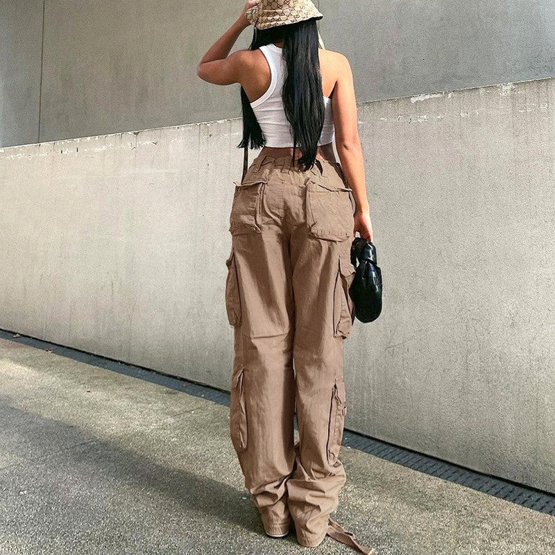 clothes Autumn and Winter Women's Clothing Straight Trousers High Waist Loose Wide Leg Retro Jeans for Women