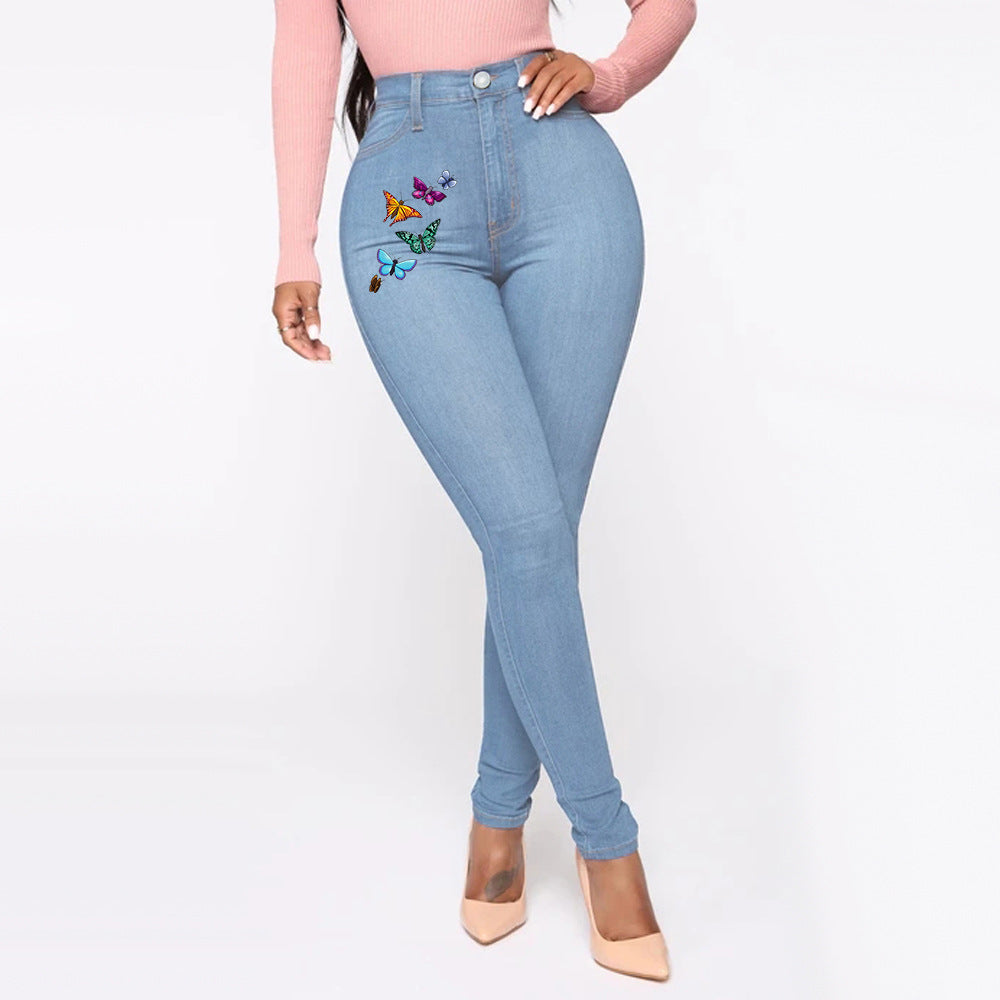 main character dress to impress Printed Jeans Women's Jeans Women's High Waist Sexy Skinny Pants