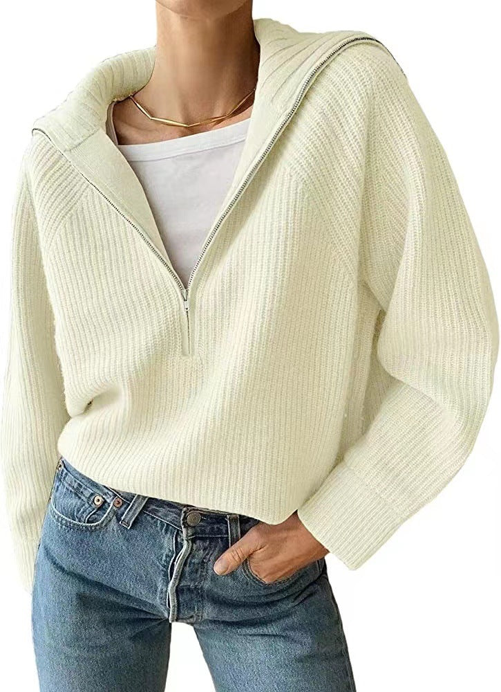 casual dinner outfit fall Style Knitted Top Short Coat Women's Personalized Fashion Trendy Sweater