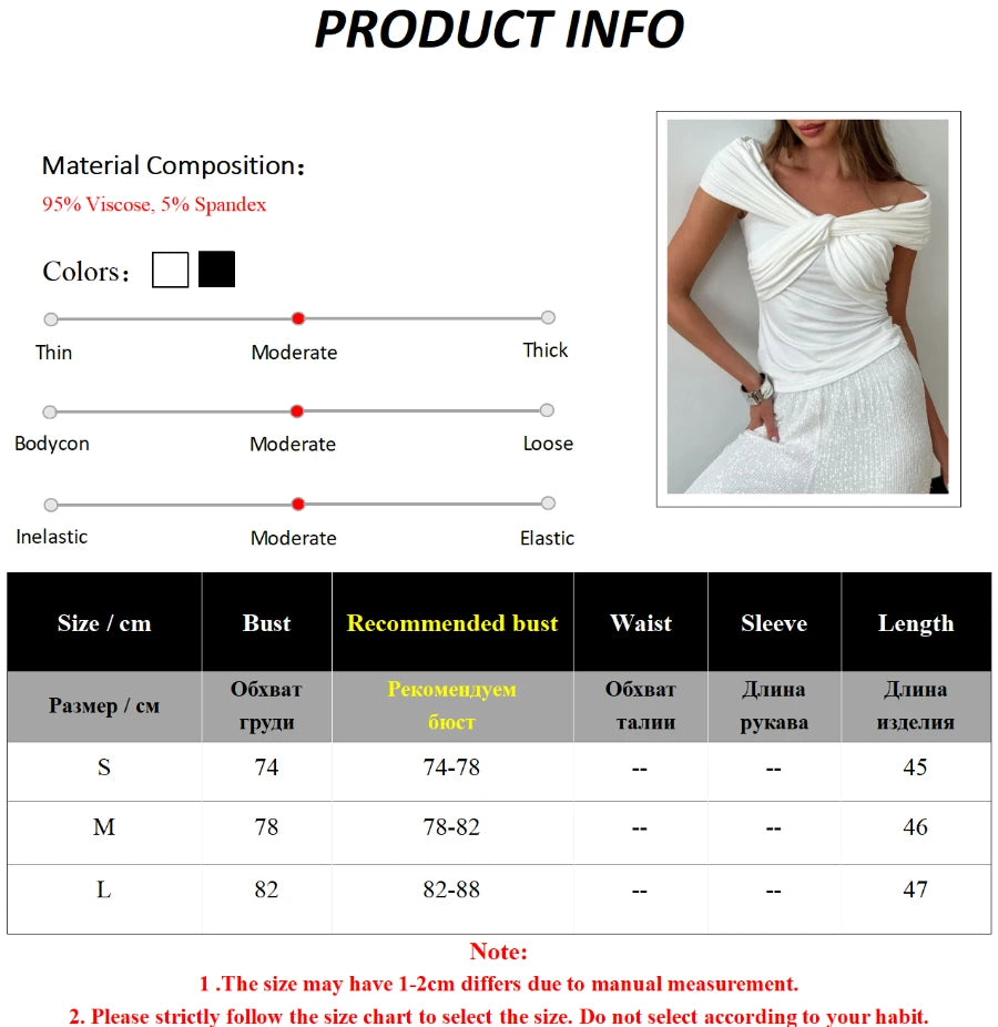 Koisoon Off Shoulder T Shirt Women Bodycone Short Sleeve Tees Black White Spring Summer Stylish Female Crop T-shirts