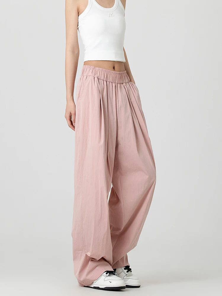 Koisoon High Waist Straight Casual Pants For Women Summer New Loose Yamamoto Wide Leg Pants Fashion Versatile