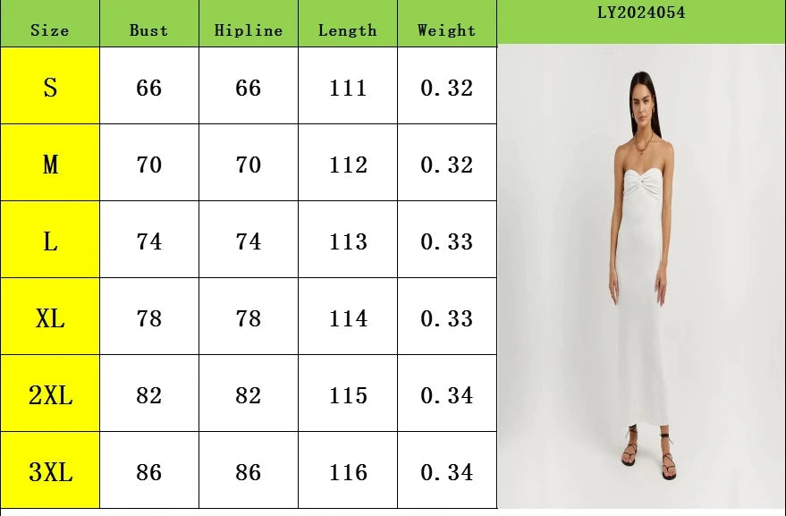 Koisoon 2024 Strapless Knit Maxi Dresses Evening Backless Dress For Women Summer Beach Party Bodycon Dress Off Shoulder Twist Knitting