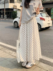 Koisoon A-Line Women Skirts Polka Dots Summer High Waist Loose 2024 Elegant Vintage Casual Vacation All Match Fashion New