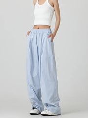 Koisoon High Waist Straight Casual Pants For Women Summer New Loose Yamamoto Wide Leg Pants Fashion Versatile