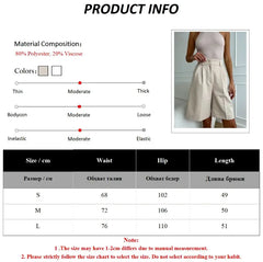 Koisoon Summer New High Waist Shorts for Women Casual Loose Wide Leg Solid Shorts Female Short Pants Y2k Booty Shorts