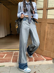 Koisoon New Women Vintage Japanese Harajuku Fashion Baggy Denim Pants Cyber Jeans Y2k Streetwear Low Waist Long Trousers 2000s Aesthetic