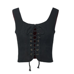 Koisoon Pirate Corset Vest Steampunk Waistcoat for Women Halloween Medieval Cosplay Tops