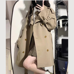 Koisoon Autumn Fashion Women Jacket Korean Casual Bandage Loose Outwear Harajuku Female Streetwear Long Sleeve Midi Coats New