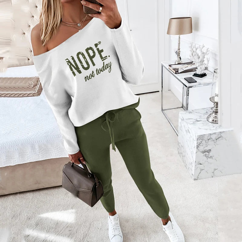 Koisoon Spring Button-up Beading Top Pullover & Sweatpants Outfits Women Casual Sports Tracksuit Autumn Long Sleeve Sweatshirt Suit Sets