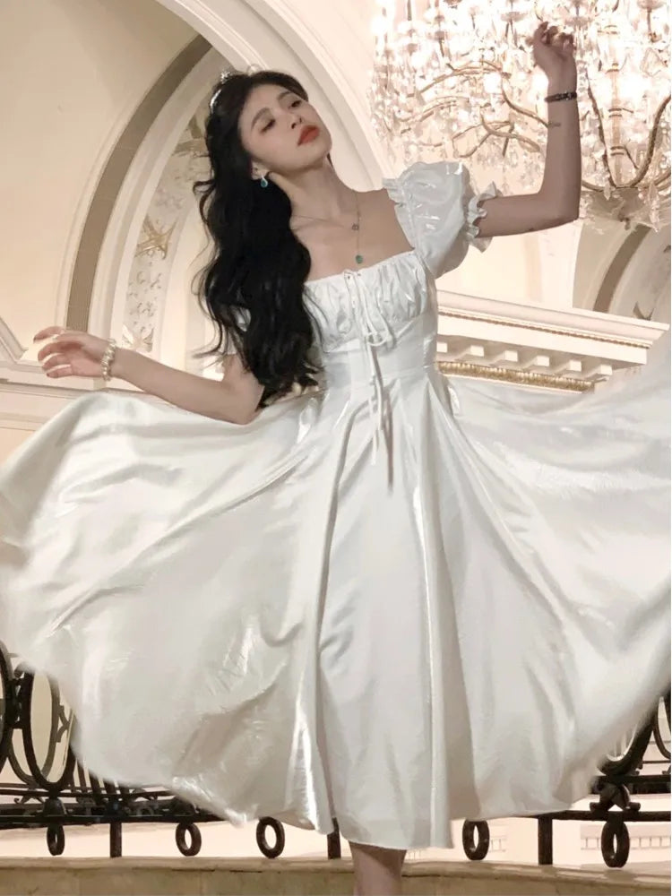 Koisoon Elegant Evening Party Dress Women 2024 Spring Summer Prom Robe Vestidos Korean A-line Princess Romantic Graduation Dresses New