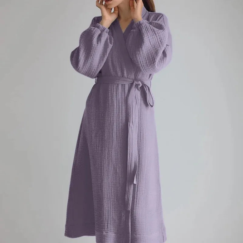 Koisoon 100% Cotton Elegant Party Dresses For Women 2024 Casual Solid Bandage Bandage Long Maxi Robe Beach Vestidos De Fiesta