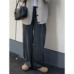 Koisoon Casual Baggy Pants Women Sport Japanese Style High Waist Wide Leg Sweatpants Joggers Streetwear Basic Straight Trousers