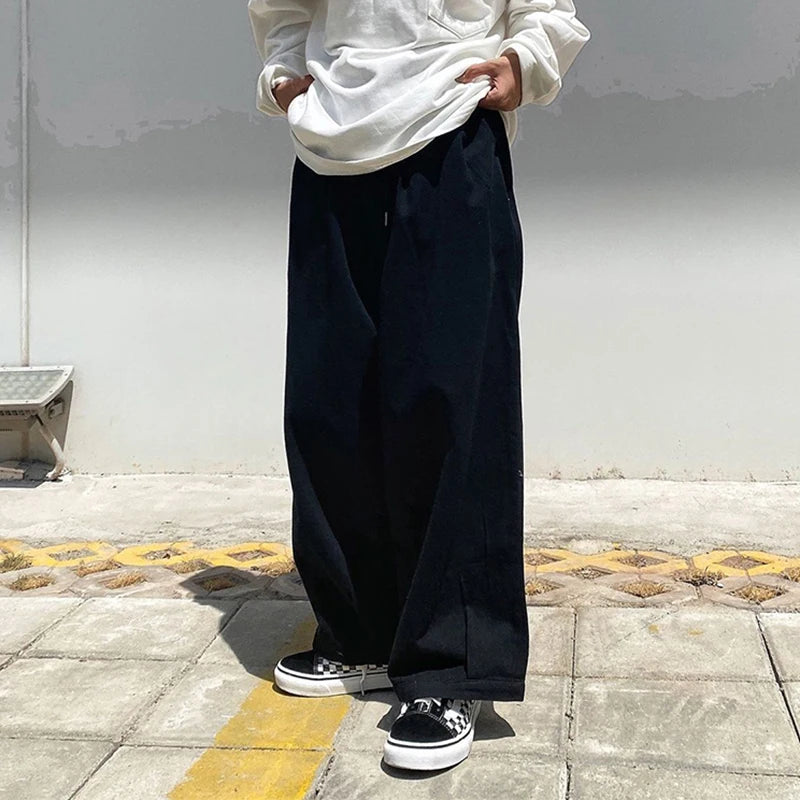 Koisoon High Waist Women Cargo Pants Summer Oversize 4Xl Casual Solid Wide Leg Pants Y2K Female All Match Bf Loose Trousers