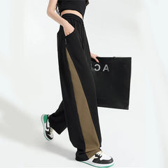 Koisoon Patchwork High Waist Wide Leg Pants Women Fashion Streetwear Korean Style Trousers Y2K Female All Match Loose Sweatpants