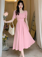 Koisoon 2024 Women Luxury Chic Prom Midi Dresses Summer Fashion Causal Beach Long Dress Pink Korean Elegant Bodycon Party Night Vestidos