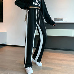 Koisoon Y2K Fashion Patchwork Women Sweatpants Summer Casual Streetwear Loose Straight Leg Pants Korean All Match Female Trousers