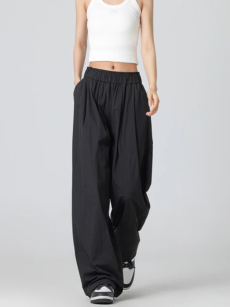 Koisoon High Waist Straight Casual Pants For Women Summer New Loose Yamamoto Wide Leg Pants Fashion Versatile