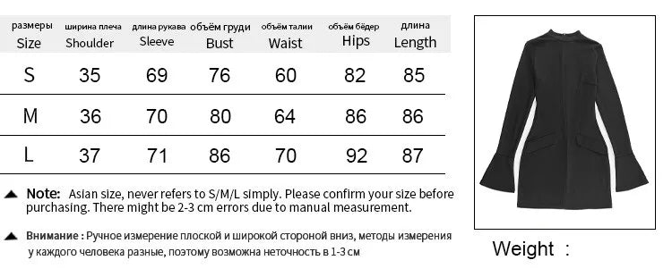 Koisoon Sexy Dresses Women Autumn New Fashion Pockets Streetwear Long Sleeves Bodycon Black Mini Dress Club Elegant Party Slim Dresses