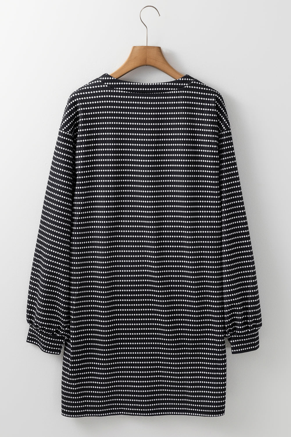 Koisoon Striped V-Neck Long Sleeve Mini Dress