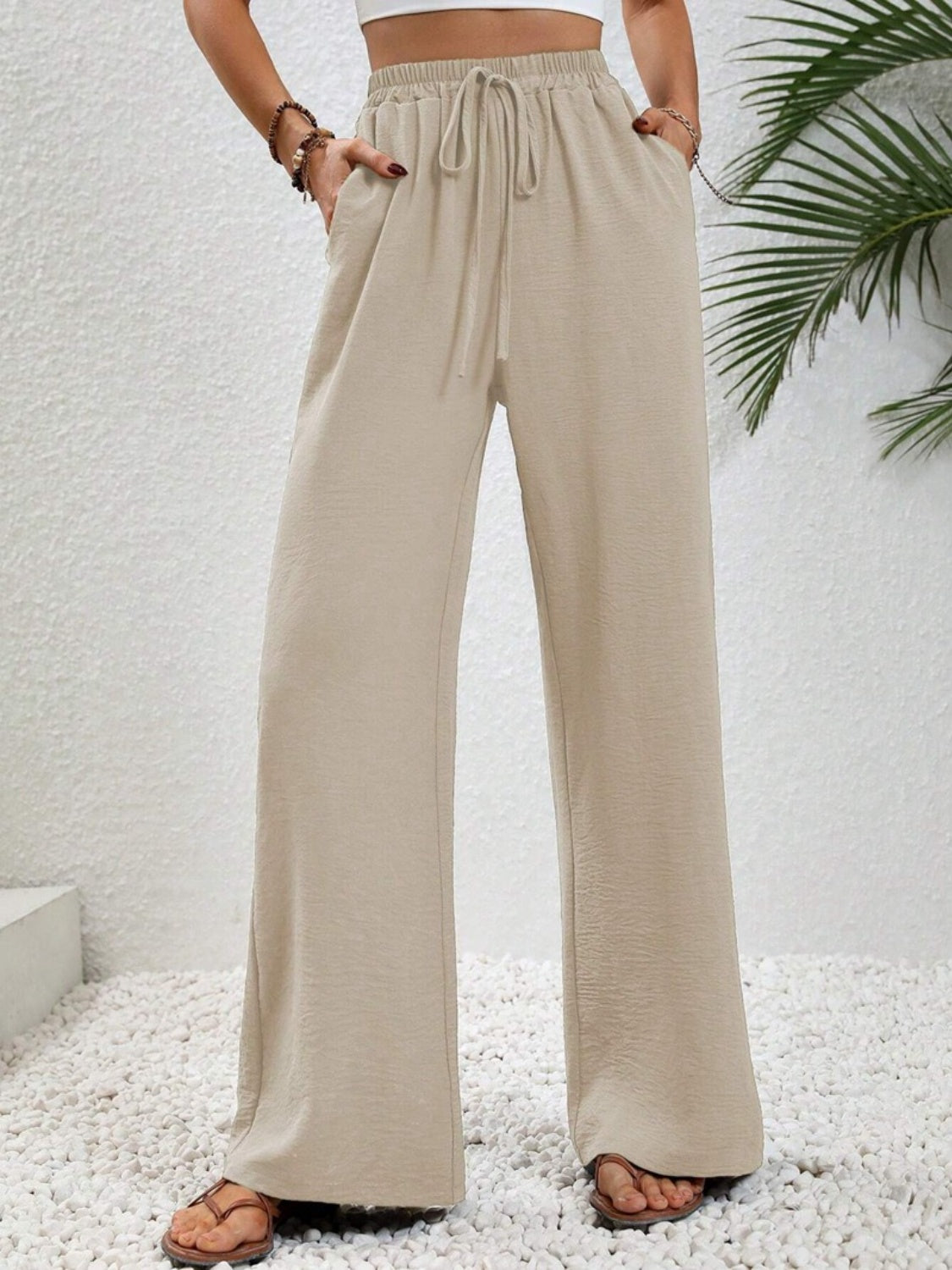 Koisoon Wide Leg Drawstring Pants