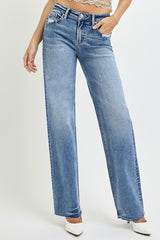 Koisoon Full Size High Rise Straight Leg Jeans with Pockets