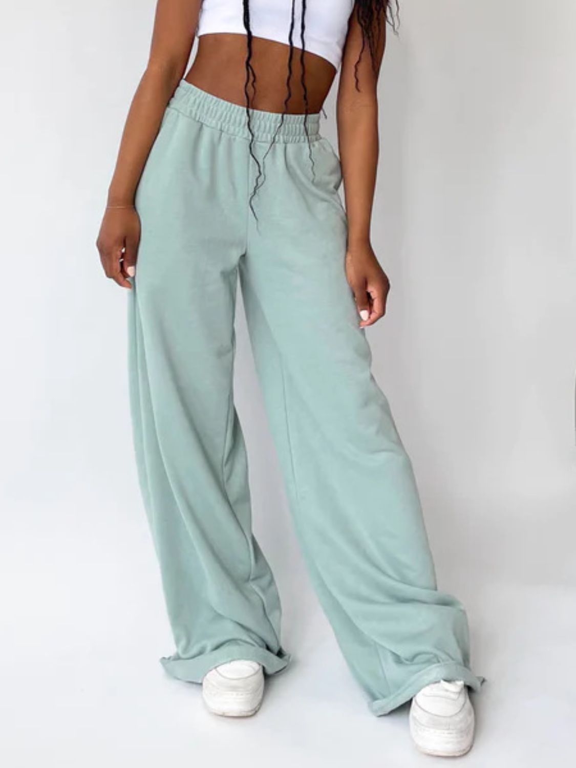 Koisoon Elastic Waist Wide Leg Pants