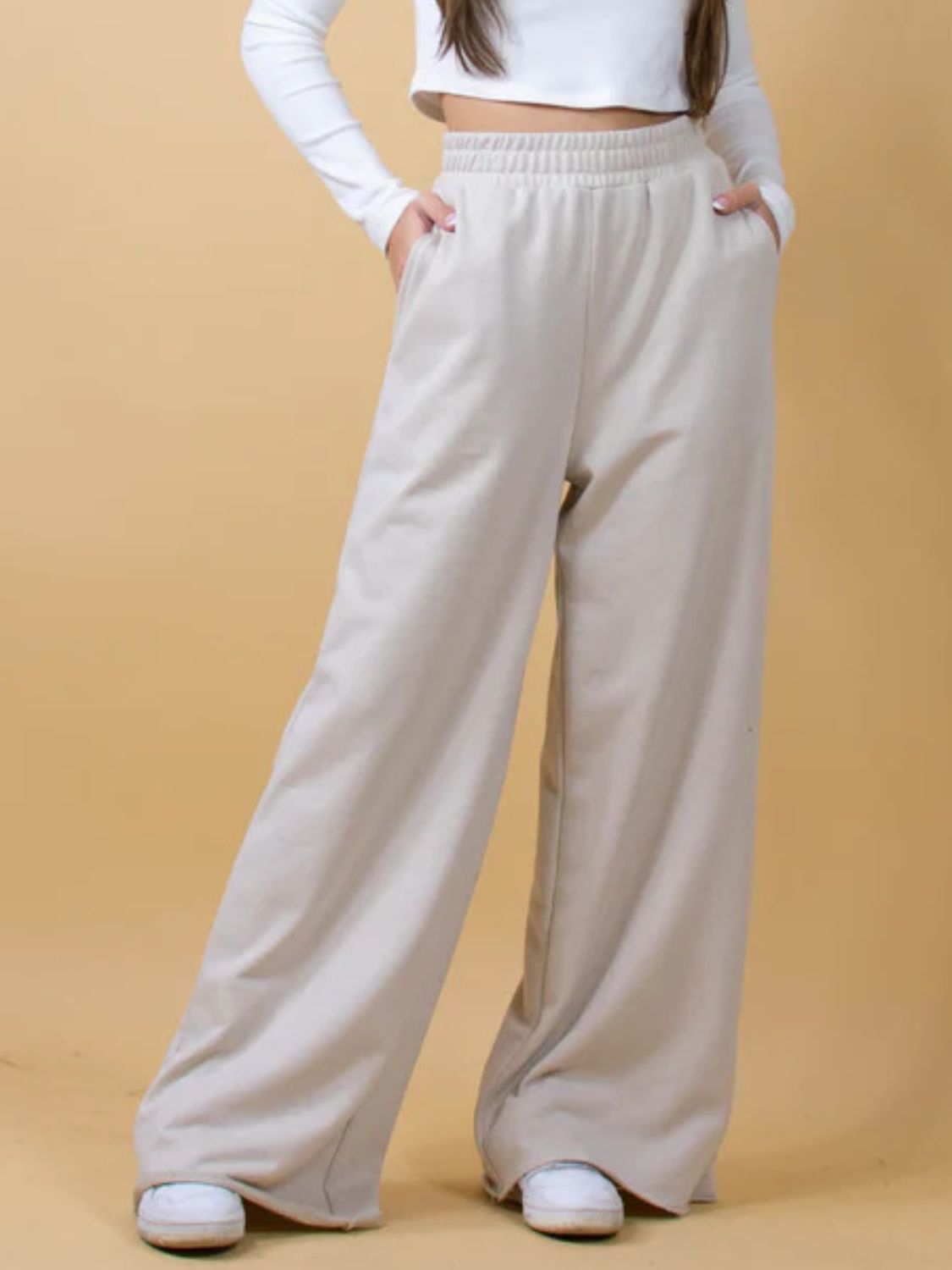 Koisoon Elastic Waist Wide Leg Pants