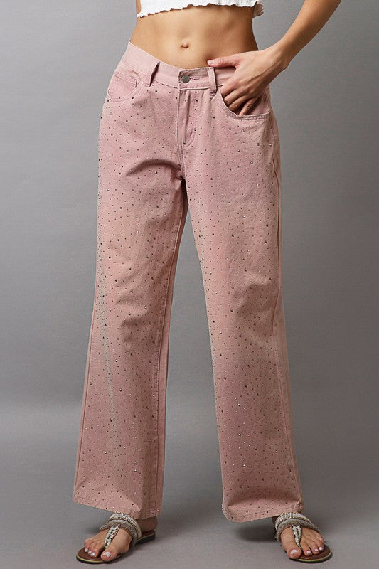 Koisoon Embellishments Gradient Wide Leg Pants