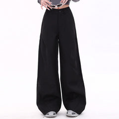 Koisoon Casual Friday Wide-Leg Black Pants