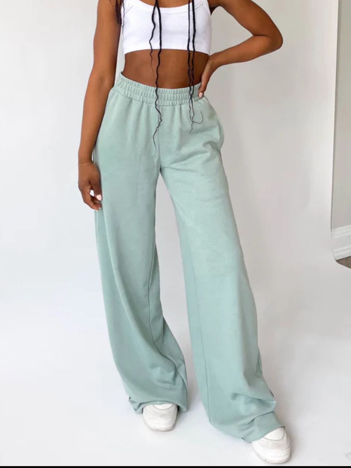 Koisoon Elastic Waist Wide Leg Pants