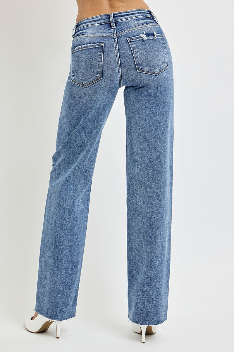 Koisoon Full Size High Rise Straight Leg Jeans with Pockets