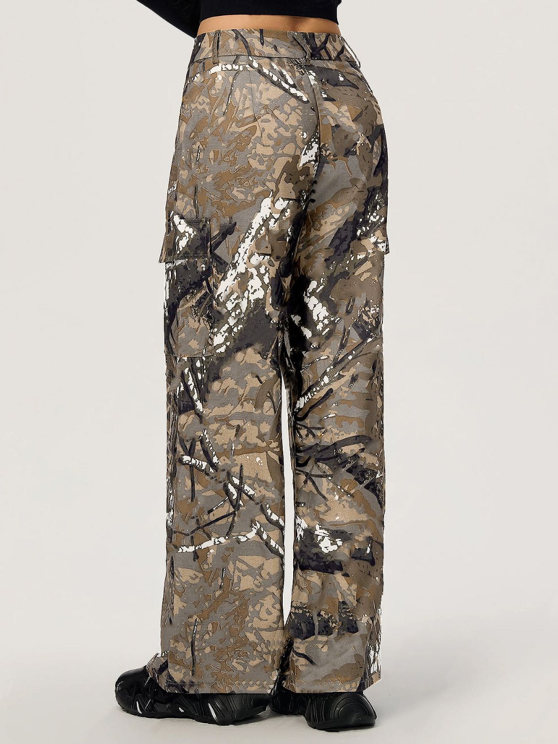 Koisoon Printed Wide Leg Cargo Pants