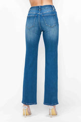 Koisoon  Full Size Cat's Whiskers High Rise Straight Jeans