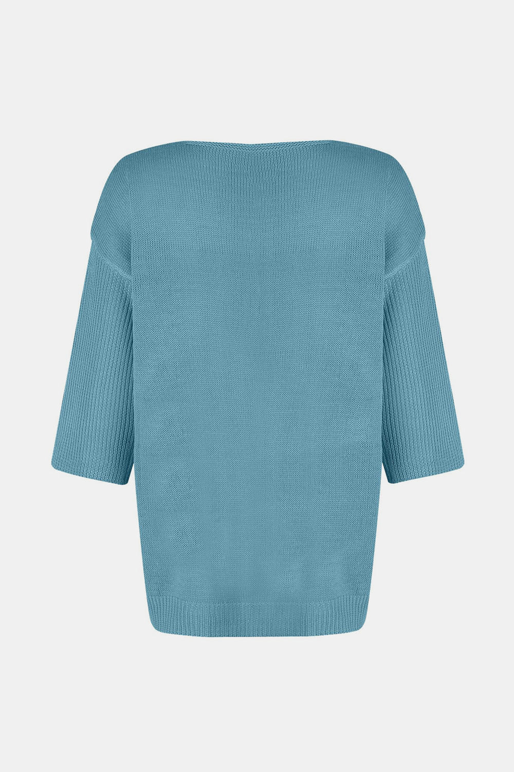 Koisoon V-Neck Three-Quarter Sleeve Knit Top