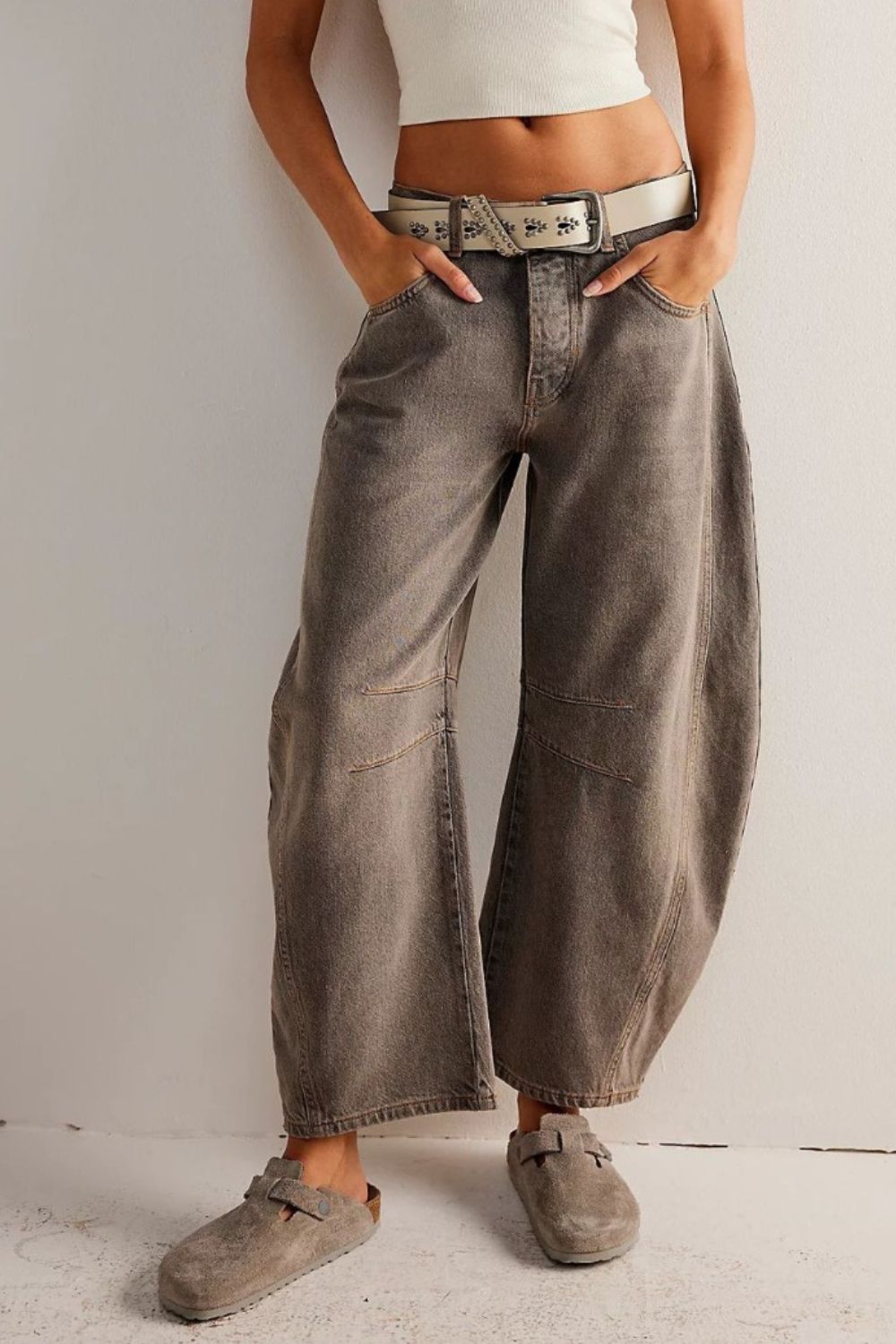 Koisoon Wide Leg Jeans with Pockets