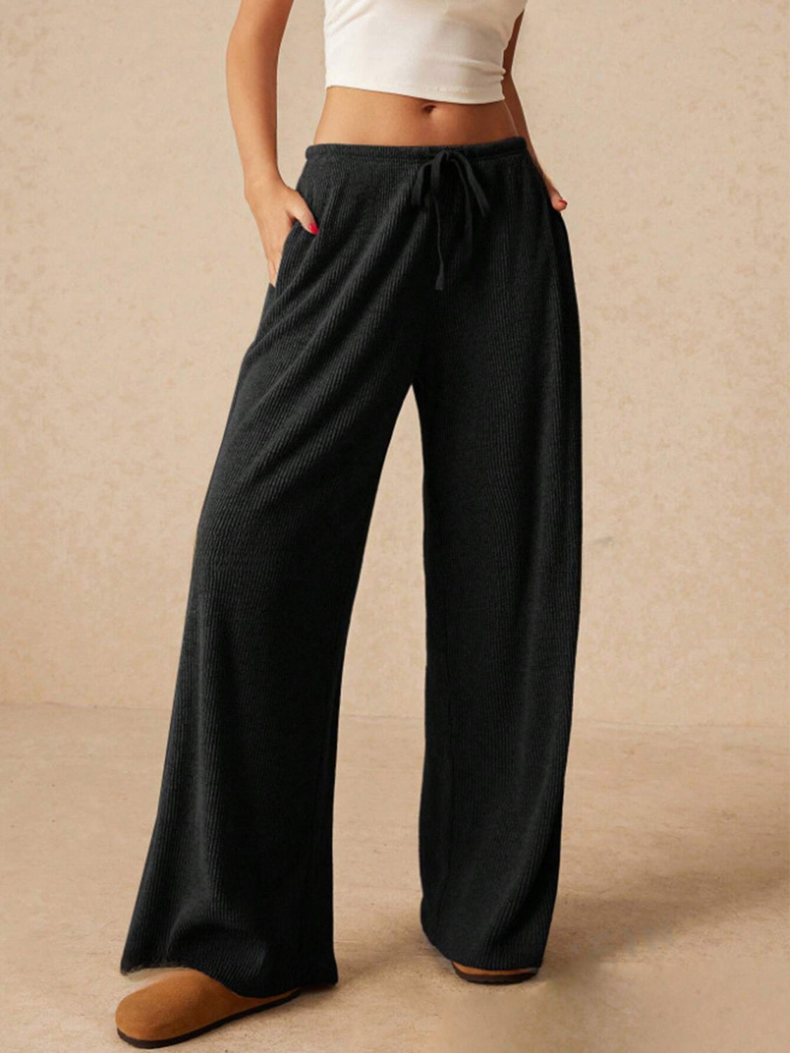 Koisoon Drawstring Wide Leg Pants