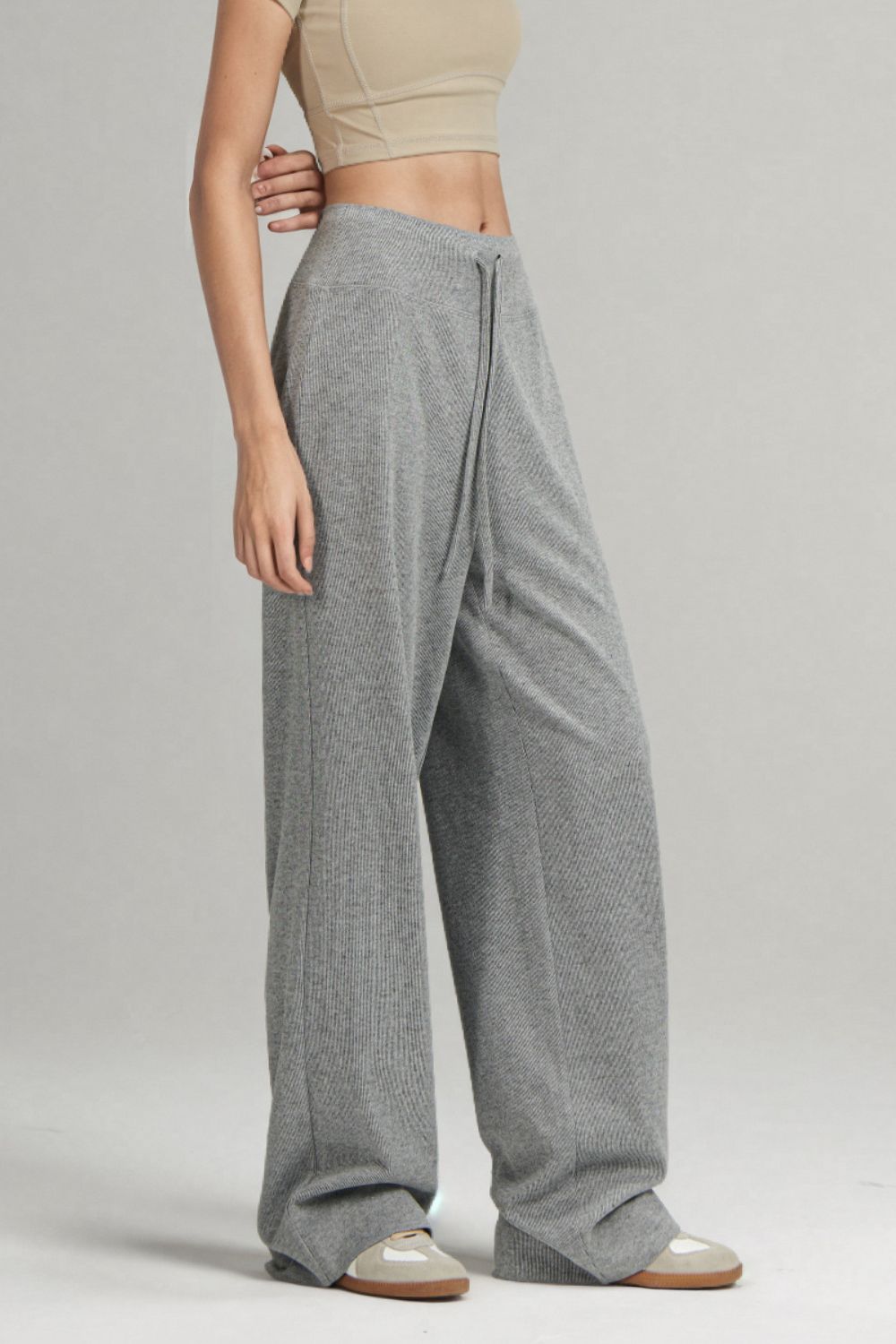 Koisoon Basic Bae Drawstring Wide Leg Pants