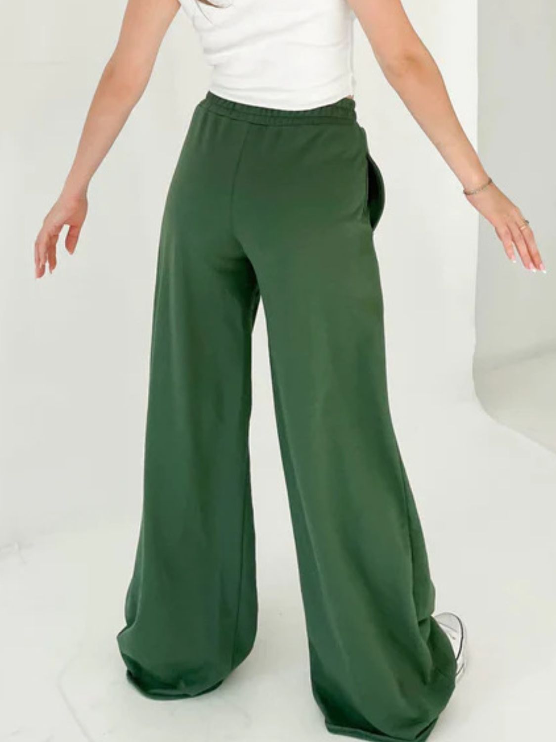 Koisoon Elastic Waist Wide Leg Pants