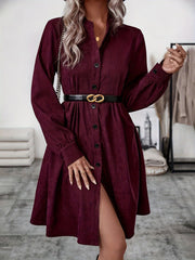 Koisoon  Button Up Long Sleeve Dress