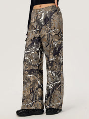 Koisoon Printed Wide Leg Cargo Pants