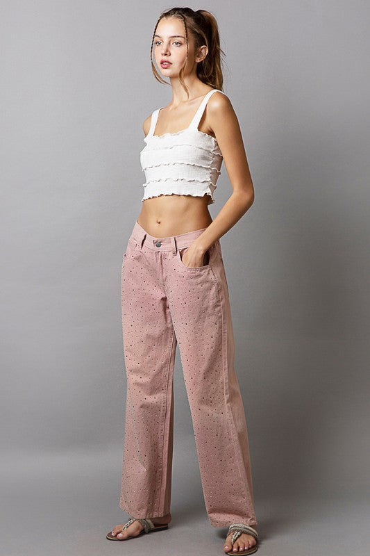 Koisoon Embellishments Gradient Wide Leg Pants